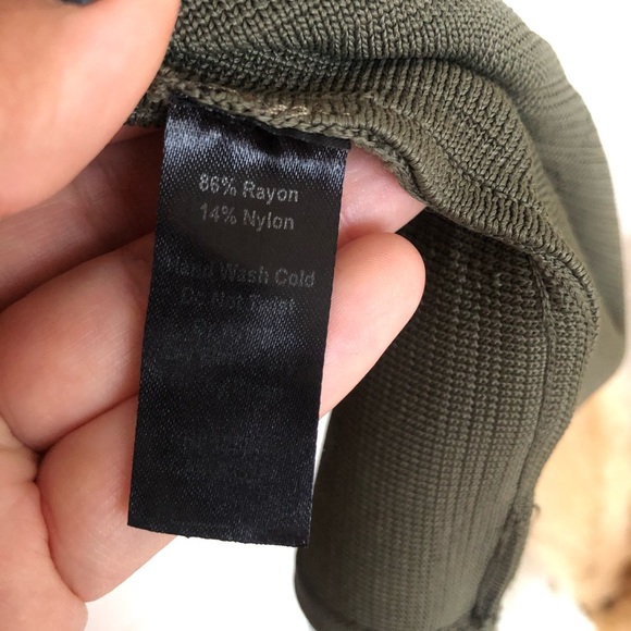 INTERMIX Fit and Flare Olive Skirt - Picture 5 of 5